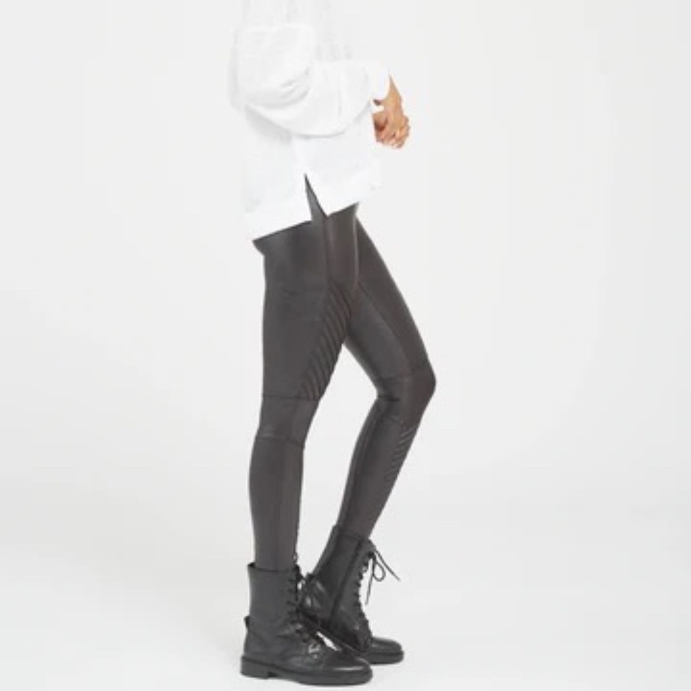 Spanx Faux Leather MOTO Leggings, Medium, like new